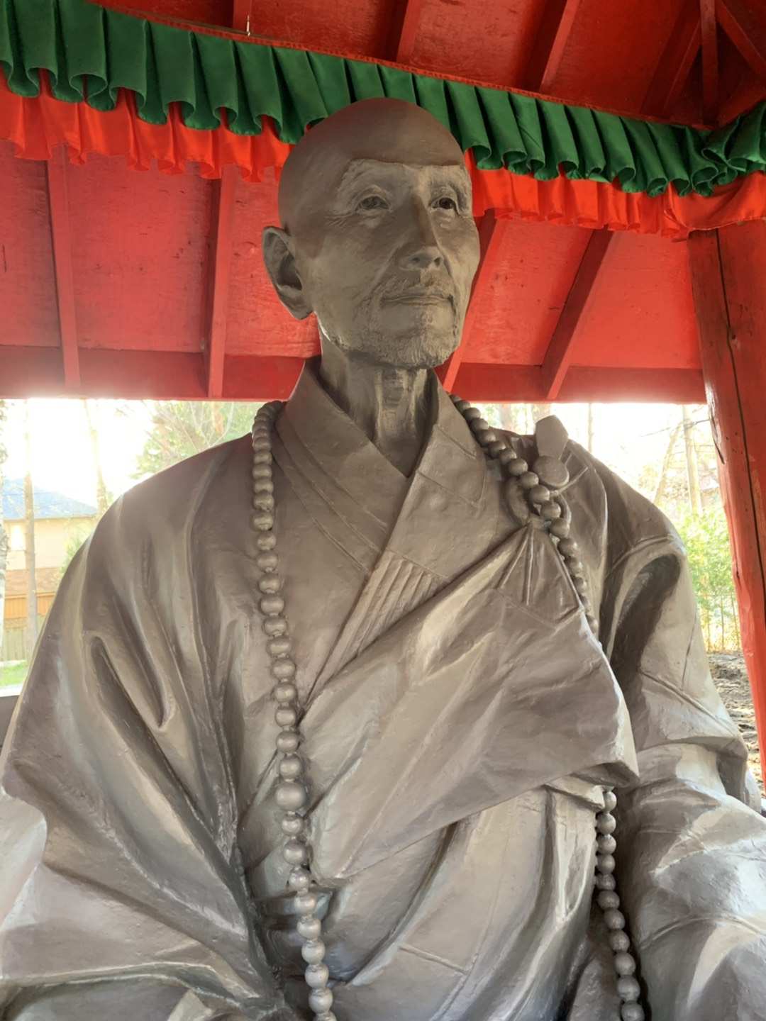 倓虚老法师铜像安座
